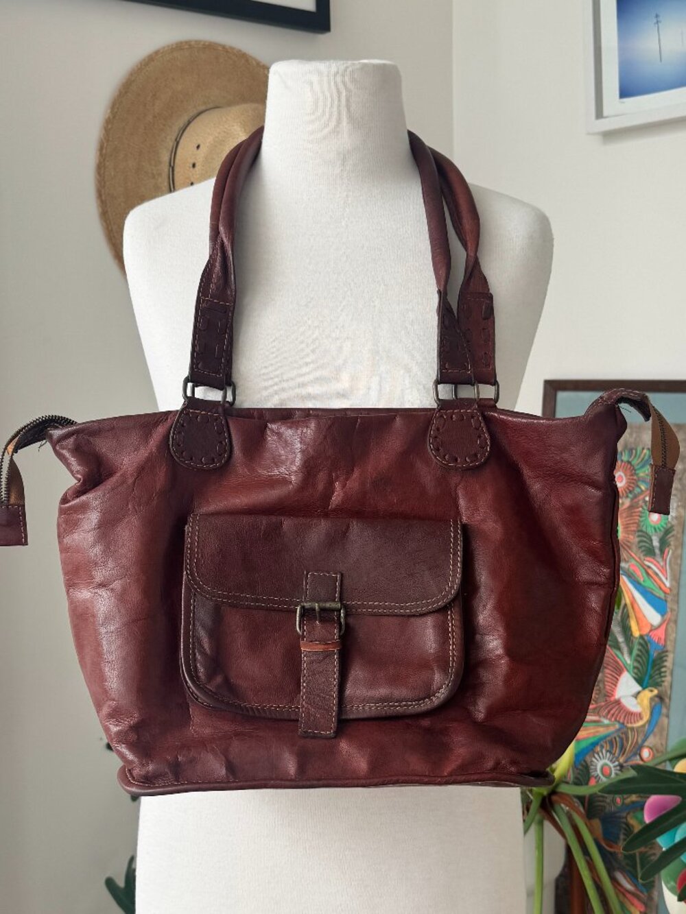 Noonday Carry All Satchel Bag Leather